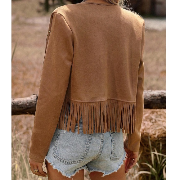 Western Studded Fringe Detail Jacket - Picture 6 of 7